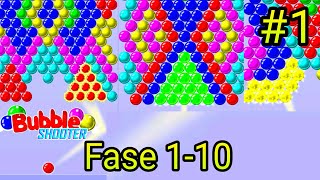 Jogo Bubble Shooter Gameplay- Atirador de Bolhas- Nível 1 ao 10-( Android e Ios) screenshot 1