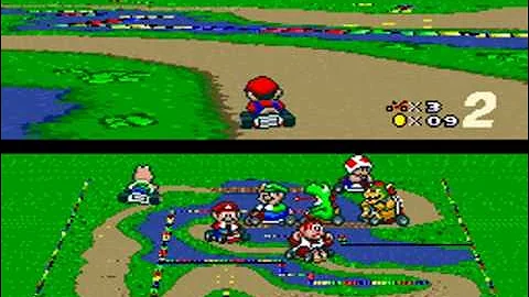 Super Mario Kart Playthrough - Special Cup: Donut Plains 3