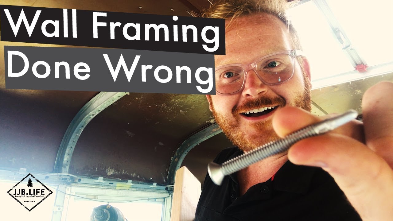 Wall Framing Part 2 | Skoolie Bus Conversion Tiny House Videos - YouTube