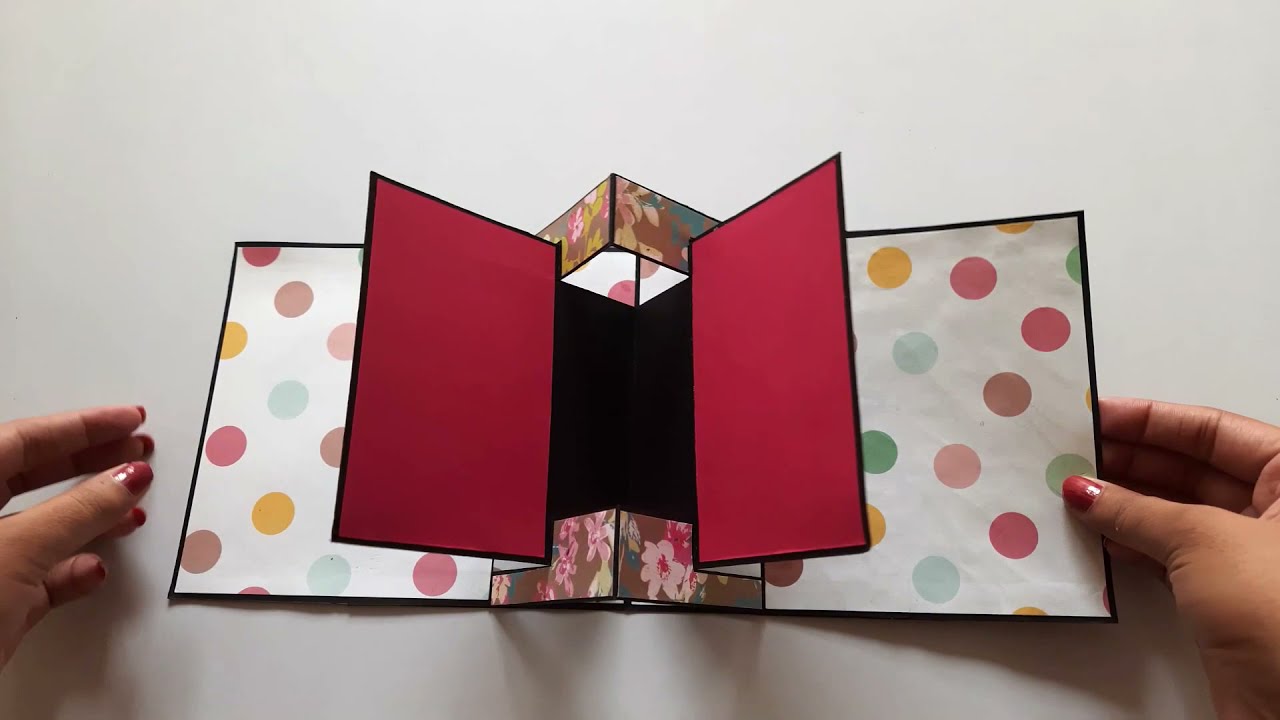 Pop Up Page Card Tutorial Cards for Scrapbook/ Explosion Box