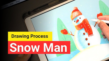 How To Draw A Snowman In Procreate | iPad Procreate Painting