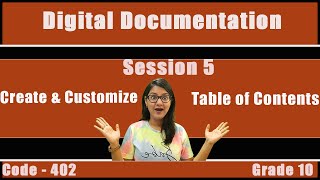 Session 5 : Create and Customize Table of Contents | open office | code 402 | Grade 10