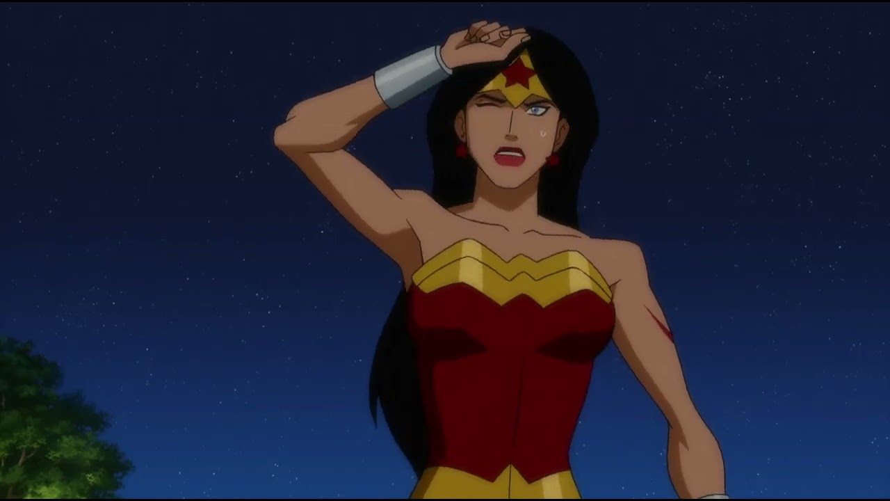 every frame of Wonder Woman's armpit in Justice League Doom YouTube