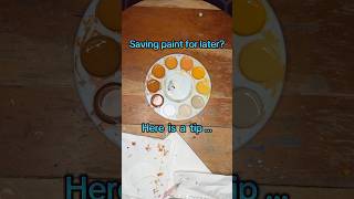 My Tip to save mixed acrylic paint to use later #paintingtips #acrylicpaintingtutorial #paintideas