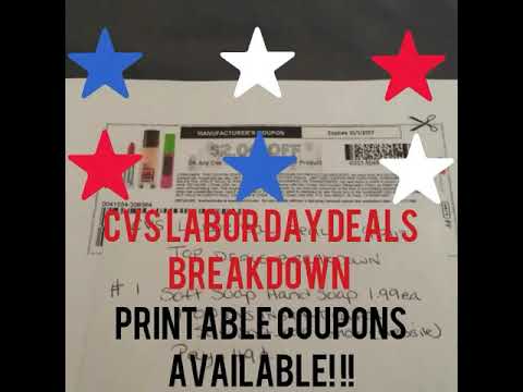 CVS LABOR DAY DEALS BREAKDOWN 9/3/17 PRINTABLE COUPONS!!!