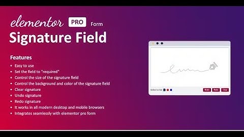 Signature Field for Elementor form By unlayerwp