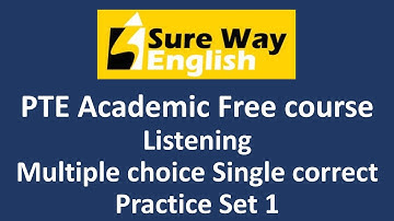 PTE Multiple Choice Single Answer Practice Questions with Answers and Explanations - PTE Listening