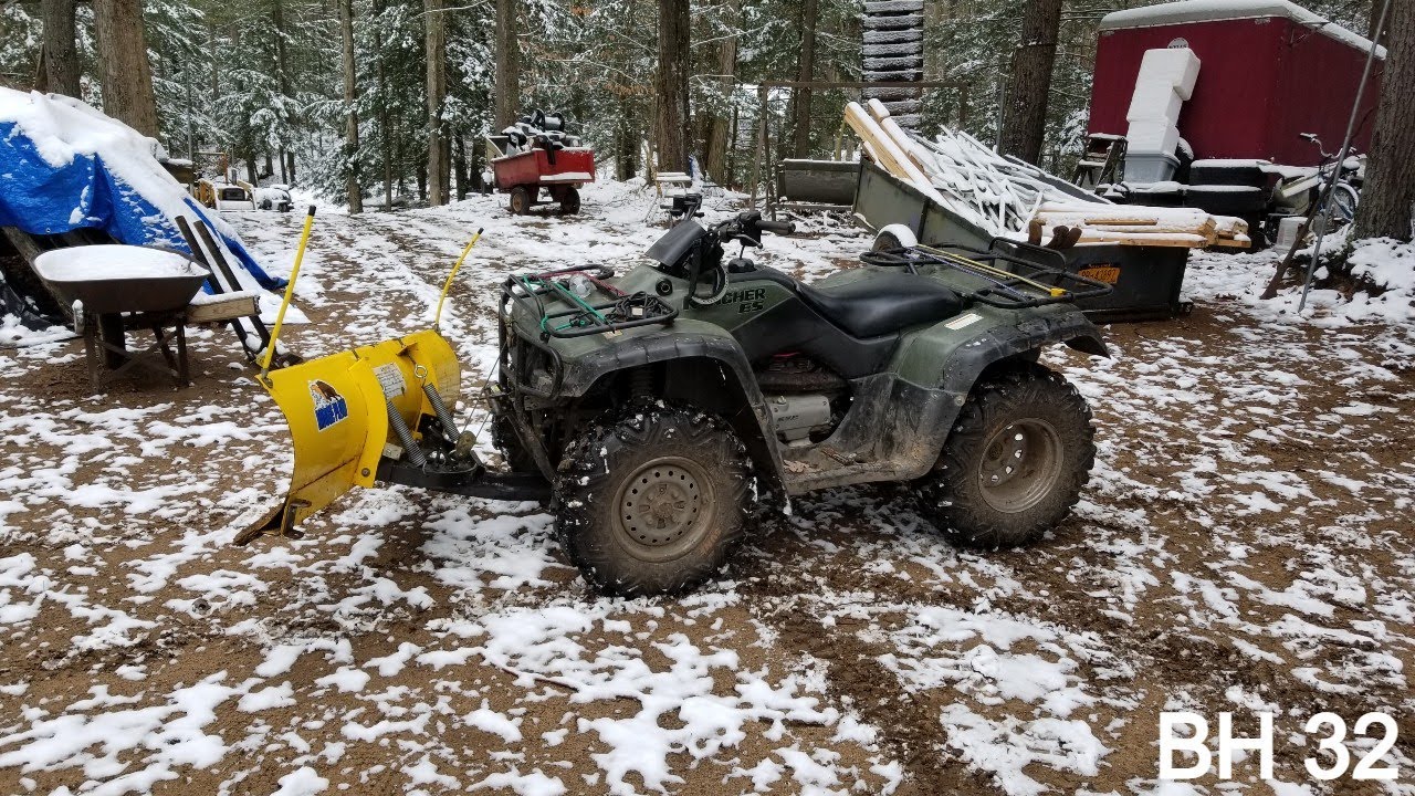 Plowing Snow With An Atv YouTube