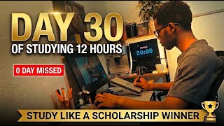 Study with me. DAY 30/90 | 12-Hour Study Challenge (50/10 Pomodoro)