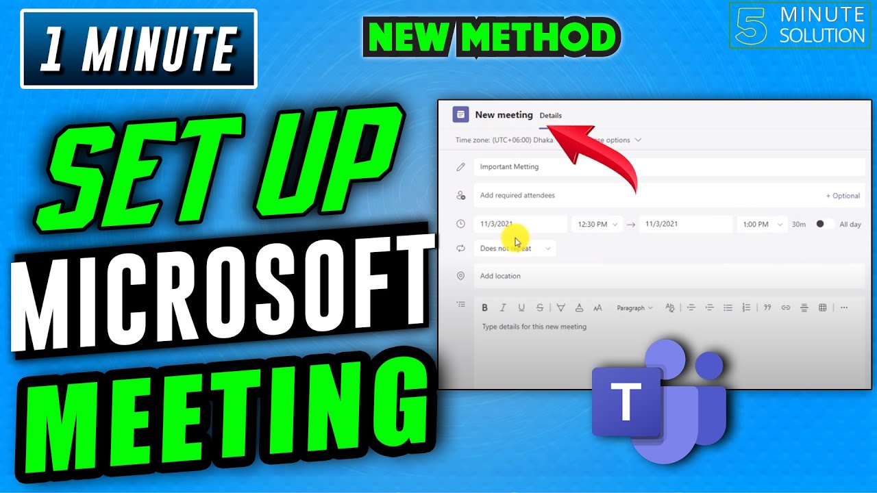 How to set up a microsoft teams meeting 2024 YouTube