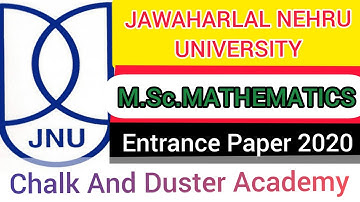 JNU M.SC. MATHEMATICS PAPER 2020-21