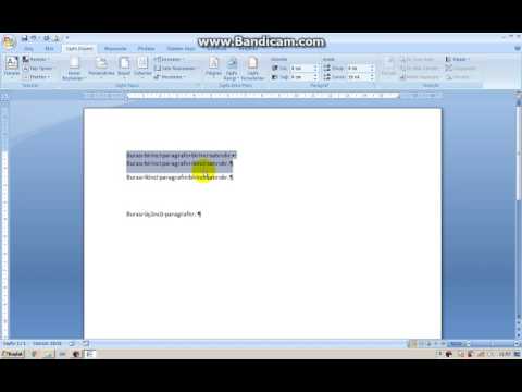 Microsoft Office Word 2007 - Ders 3 - Paragraf ve Satır Aralığı Mesafeleri