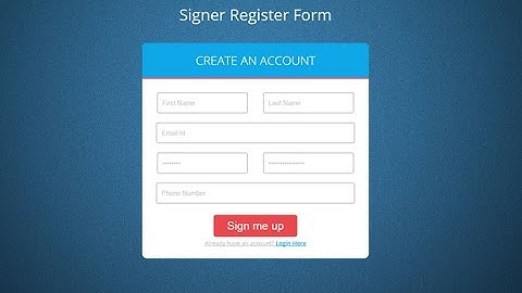 How to make a working Sign Up Form with PHP and MySQL - Part 2