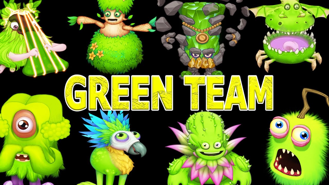 ALL GREEN TEAM | My Singing Monsters | MonsterBox 6 - YouTube