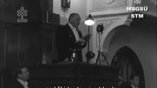 Mustafa Kemal Atatürk, 1936 yılı TBMM açılış konuşmasında Cumhuriyet'i anlatıyor Resimi