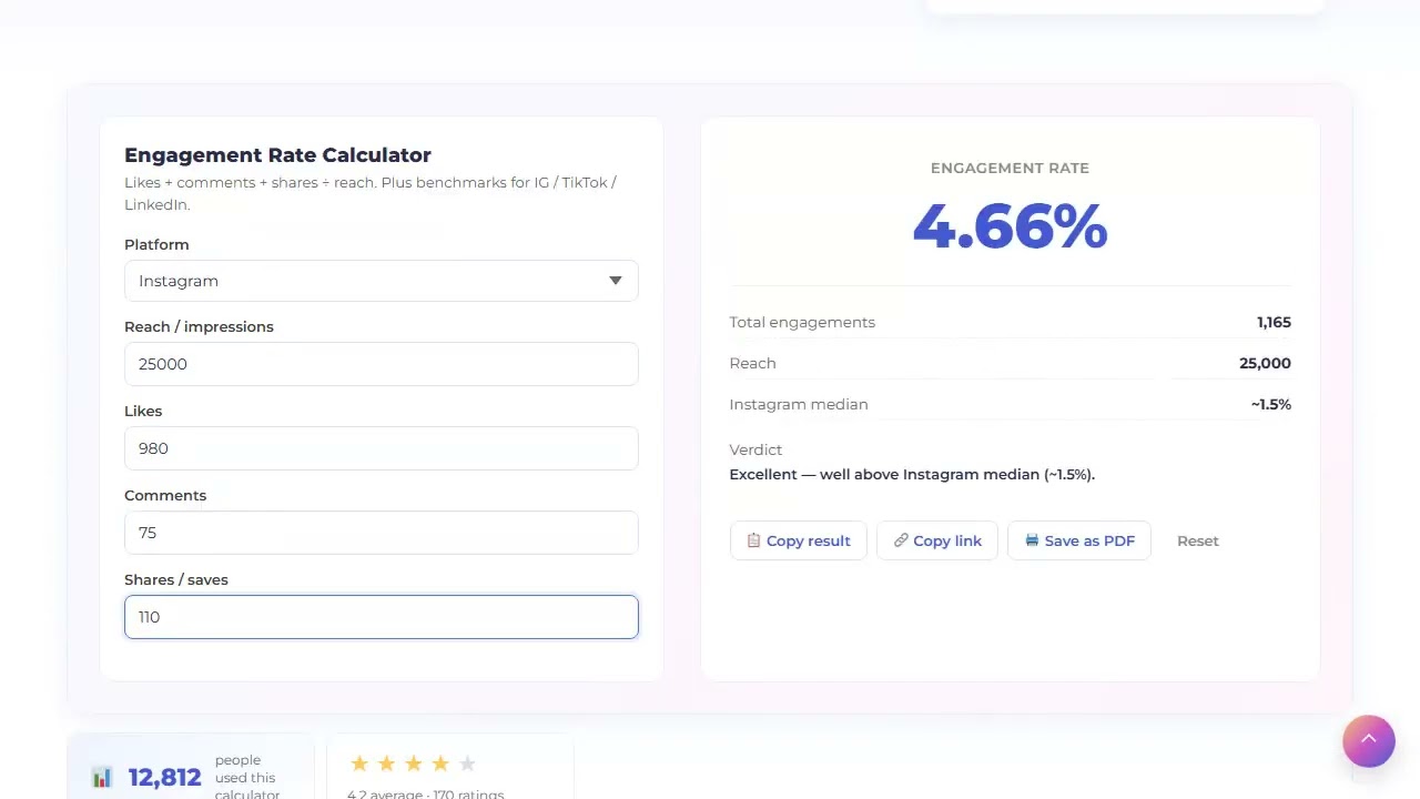 Engagement Rate Calculator — video tutorial