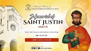 Baclaran Church: Memorial of Saint Justin, Martyr