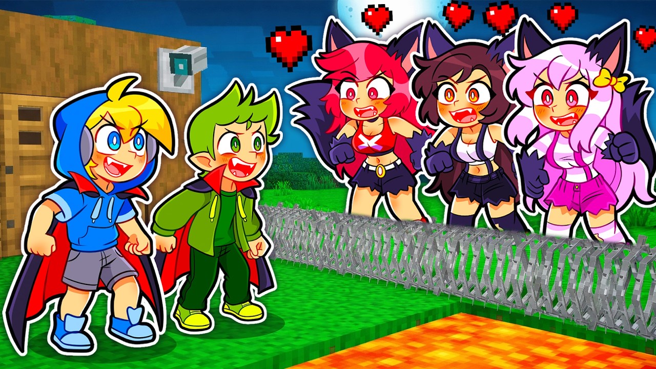 RAGAZZE LUPO vs BASE VAMPIRI Su Minecraft!