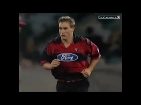 Andrew Mehrtens makes use of his majestic kicking game vs Brumbies 1999