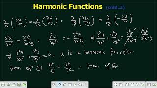 Lecture 37 | Harmonic Function and Cauchy Riemann Condition | Derivation
