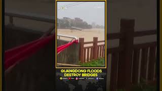 China Floods Wash Away Bridges in Guangdong Province | WION SHORTS