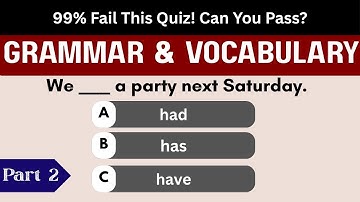 English Grammar & Vocabulary  Quiz I Only 1% Can Pass This Test
