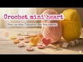 CROCHET MINI HEART TUTORIAL 🩷| മലയാളം | FOR BEGINNERS ✨