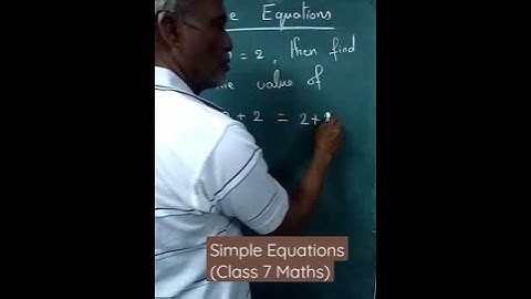 Simple Equations (Class 7 Maths)