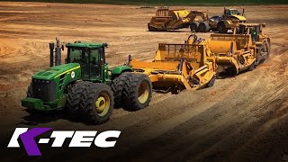 Information K-Tec 1233 Scraper Trains with John Deere 9560R Tractor Update