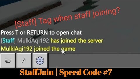 StaffJoin Plugin | Speed Code #7