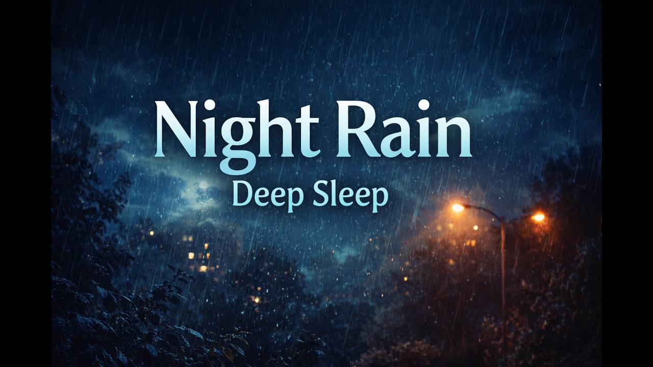Deep Sleep Night Rain Sounds – Relaxing Rain for Insomnia & Stress Relief (4 Hours)