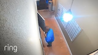 Man Opens a Mail Box with a Crow Bar but is Deterred by the Spotlight Cam's Two-Way Talk | RingTV