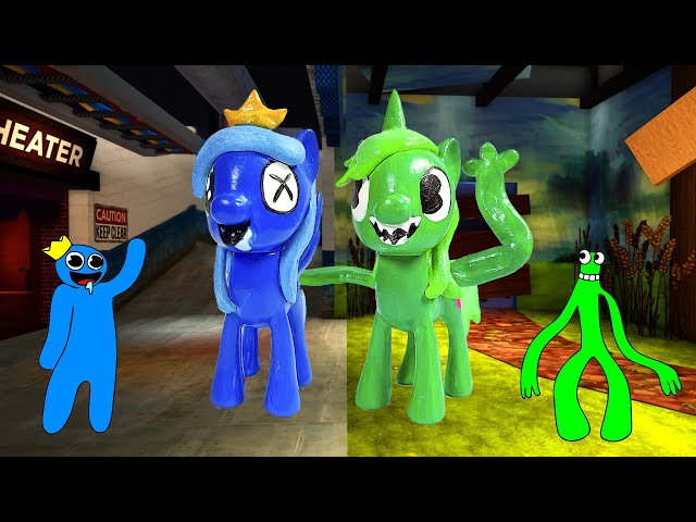 Blue x Green💙💚 [Rainbow Friends] em 2023  Bonecas my little pony, Arte  com personagens, Amigos coloridos