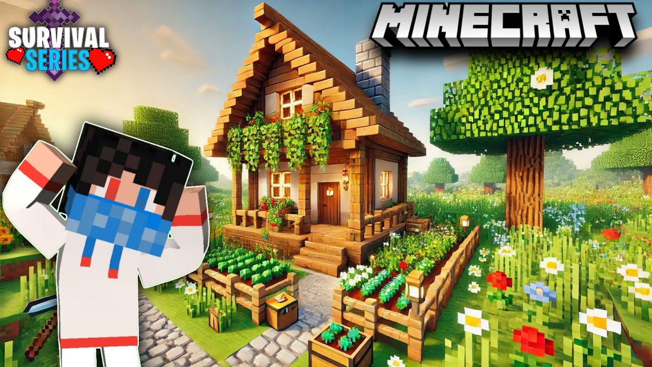 FINALLY I BUILD MY NEW HOUSE IN MINECRAFT|| MINECRAFT SURVIVAL SERIES ...