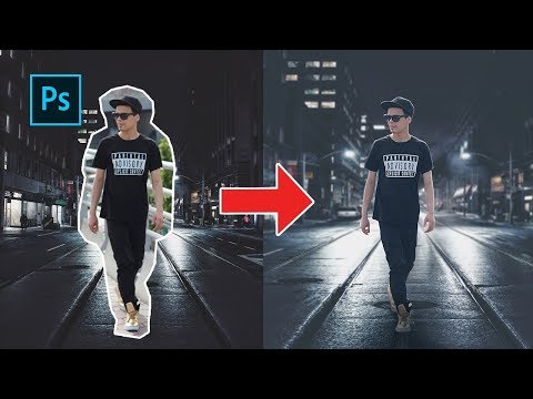 Photoshop Tutorial | How To Retouch, Removing Background, Compositing | Walk Alone