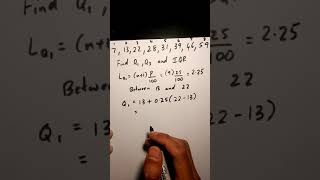 Lower Quartile, Upper Quartile and Interquartile Range