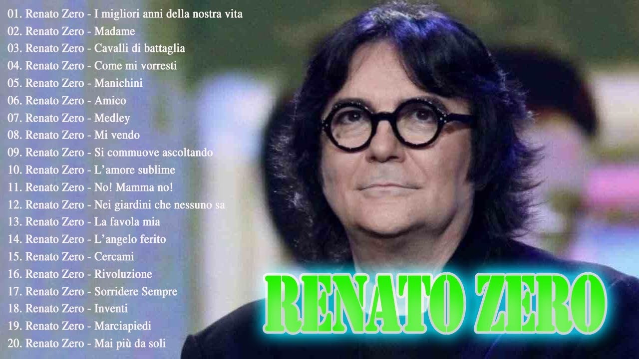 Le Canzoni Più Belle Di Renato Zero Renato Zero Mix - Le più belle canzoni di Renato Zero - I successi di