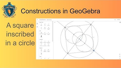 Constructing a square inscribed in a circle using GeoGebra