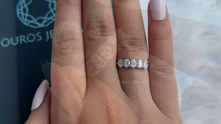 5 Stone Oval Diamond  Ring | Oval Cut  Lab Grown Diamond  Wedding  Ring @ourosjewels