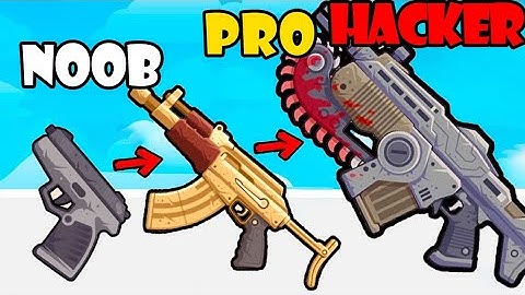 NOOB vs PRO vs HACKER - Gun Build N Run 1 Gamplay Satisfying Games (Android,iOS)