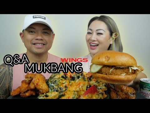q&a-mukbang-wings-cheesy-nachos-sweet-thai-&-buffalo-with-homestyle-chicken-burger-|-n.e-let's-eat