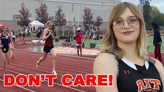 SELFISH Mediocre Transgender runner SMOKES women AGAIN! Shows NO SHAME as he SMASHES another record!