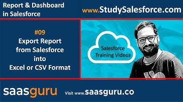 09 Export Report from Salesforce into Excel or CSV format | Salesforce Training Videos | Learn SFDC