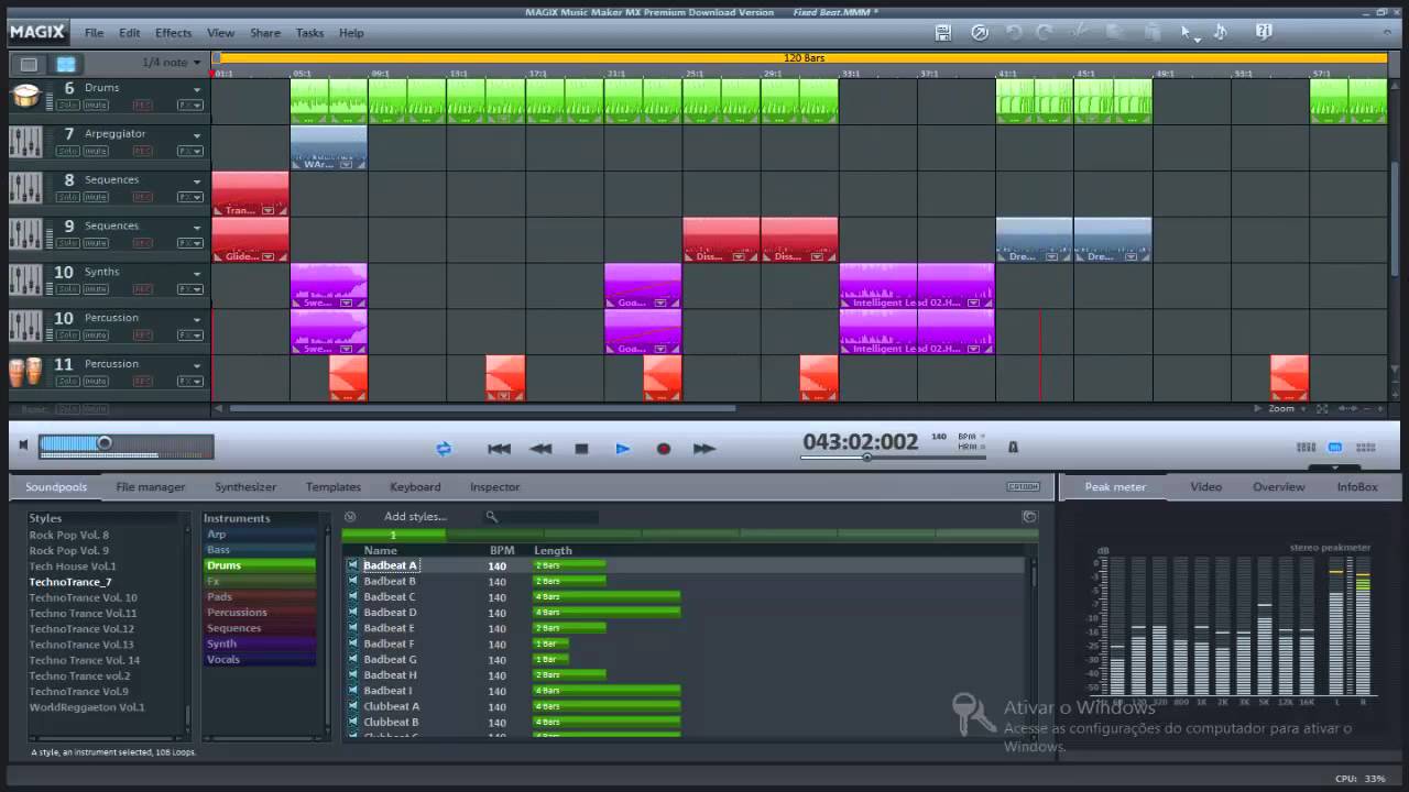 Fixed Beat Techno Trance (Magix Music Maker) YouTube
