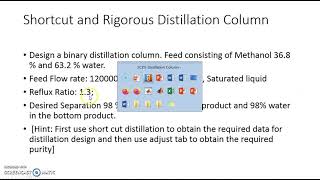 Rigorous Distillation Simulation using CHEMCAD