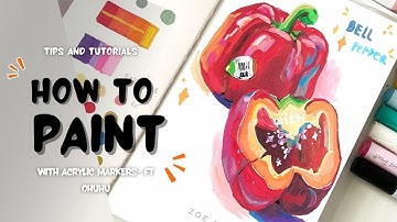 Hoe je acrylmarkers gebruikt (tips voor beginners!) + ontspannende demo 🍃