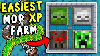 Easiest MOB XP Farm Minecraft Bedrock 1.20-1.21 (No Spawner)