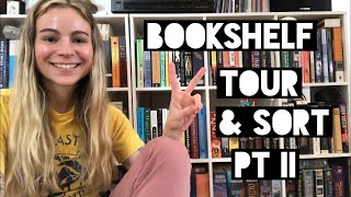 bookshelf tour & organize part II while my cat tries his hardest to ruin the video