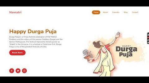 Happy Durga Puja HTML | CSS #Consistent_coders