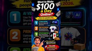 3 Easy Ways To Make $100/Day Online (2026) #ytshorts #shorts